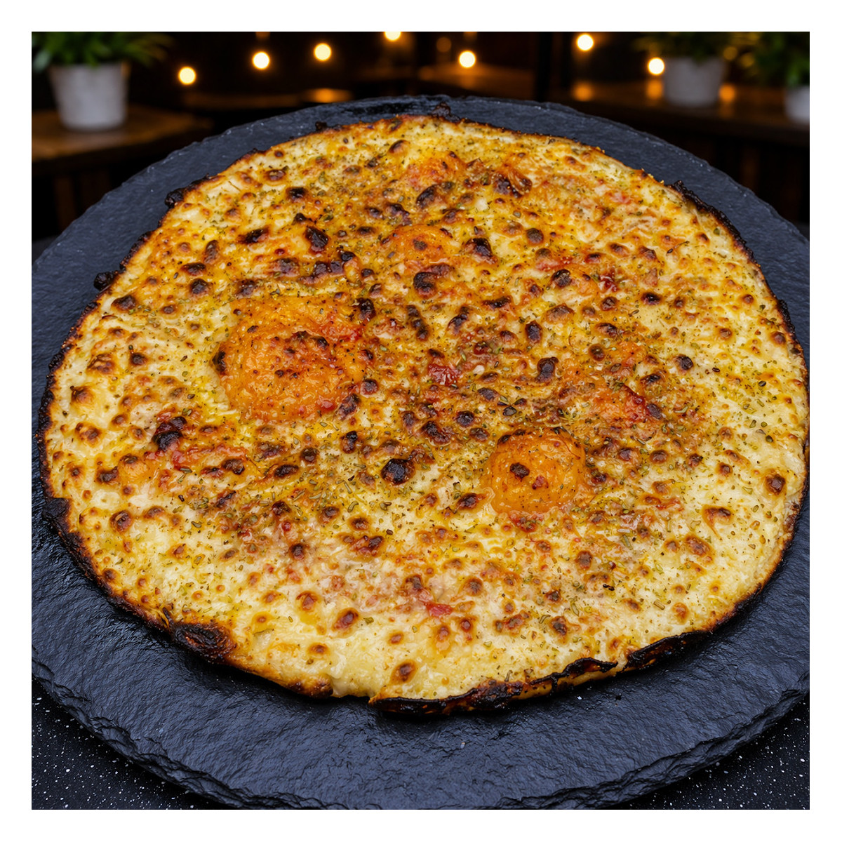 MARGHERITA CLASSIQUE : Sauce tomate du chef, mozzarella 100%, origan.