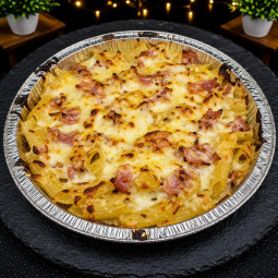 GRATIN CARBONARA : Crème fraîche, œuf, lardons, gratin de Comté