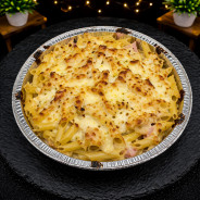 GRATIN PESTO JAMBON CHEVRE : Crème fraîche, pesto, jambon, chèvre, gratin de Comté
