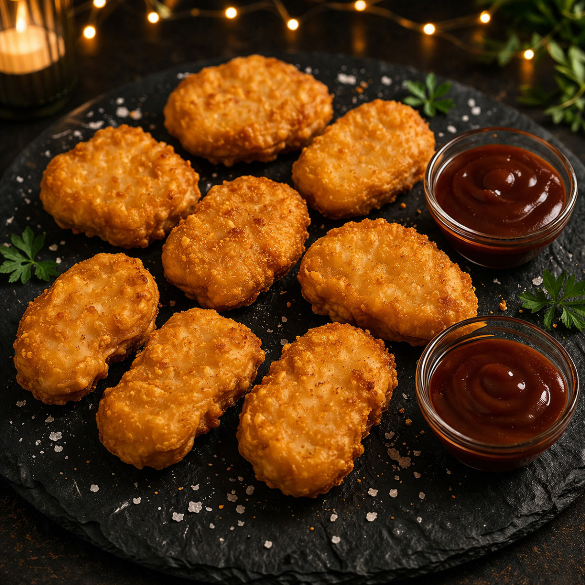 NUGGETS POULET X 8 + 2 COUPELLES BARBECUE