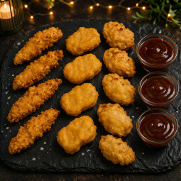 CHICKEN MIX : 4 X Goujons, 4 X Citrons, 4 X Nuggets + 3 COUPELLES BARBECUE