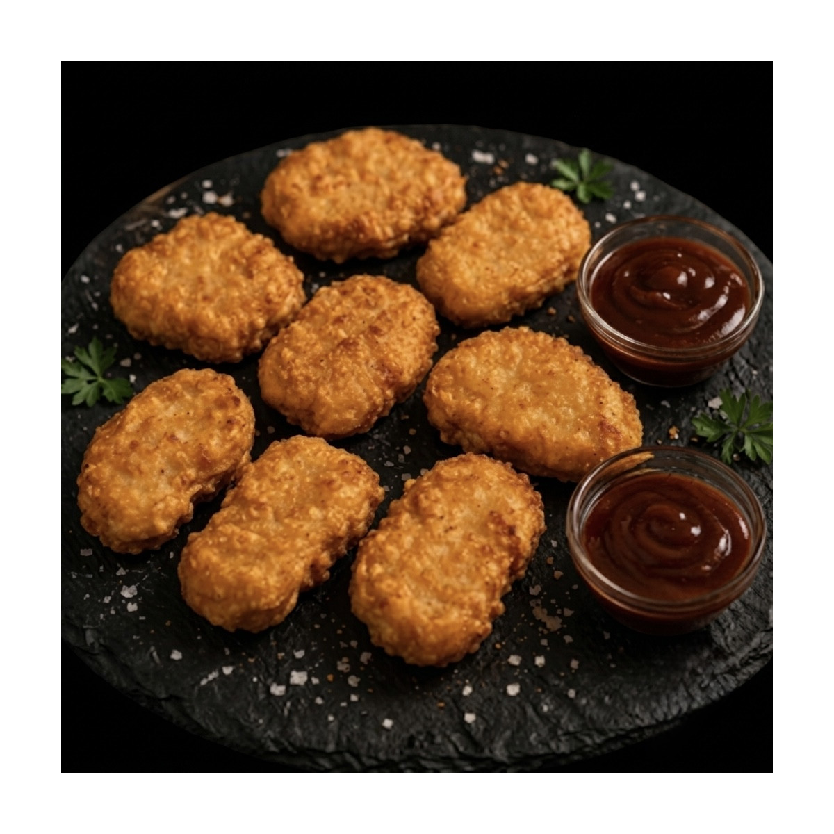 NUGGETS POULET X 8 + 2 COUPELLES BARBECUE
