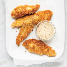 GOUJON DE POULET X 7 + 2 COUPELLES BARBECUE