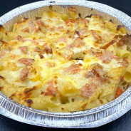 GRATIN CARBONARA : Crème fraîche, œuf, lardons, gratin de Comté